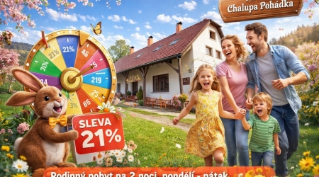 Jarní pobyt se slevou 21 % v Penzionu Chalupa Pohádka 